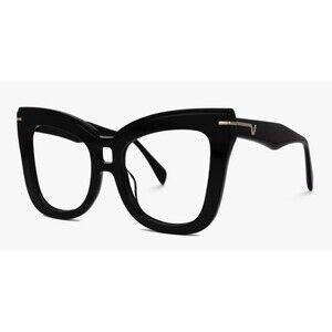 VOOGLAM Oversize Plain Glasses for Women, Clear Anti Blue Fashion 7543